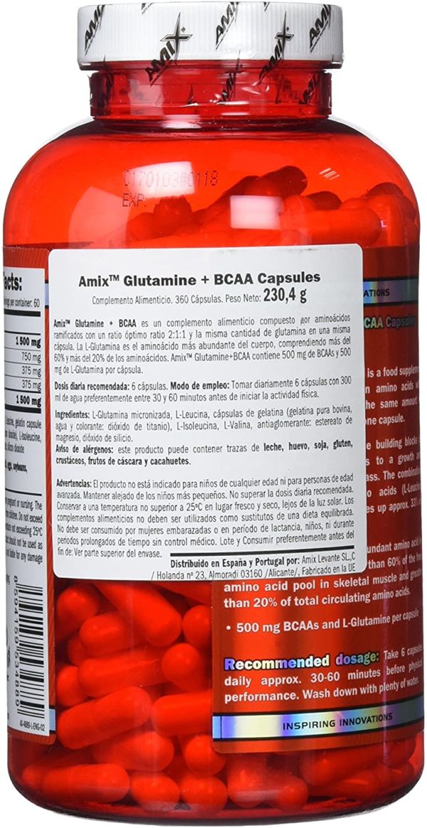 Bcaa Glutamina 360 Cápsulas