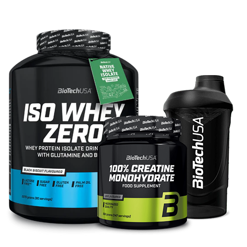 Pack Iso Whey Zero 2270g + Creatina Monohidrato 300g Biotech Usa + Shaker