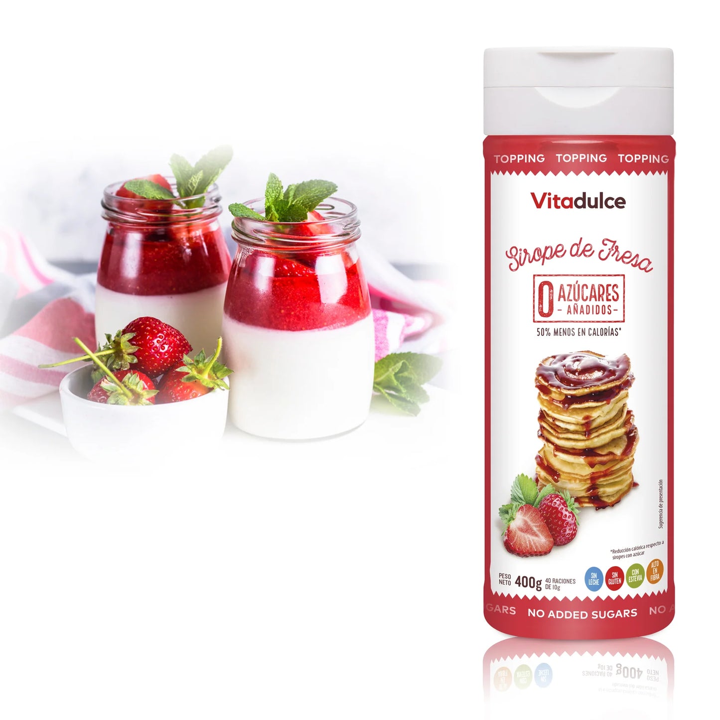 SIROPE DE FRESA 400 GR VITADULCE