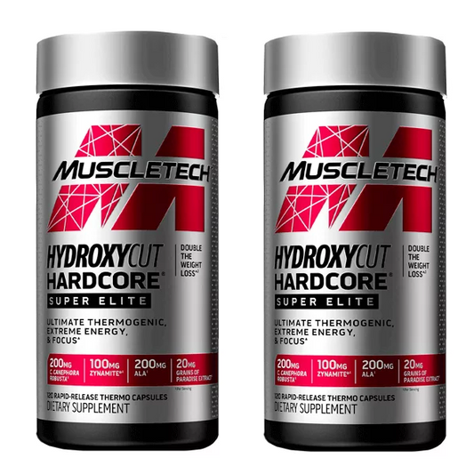 Pack Hydroxycut Hardcore Super Élite Muscletech 100 caps