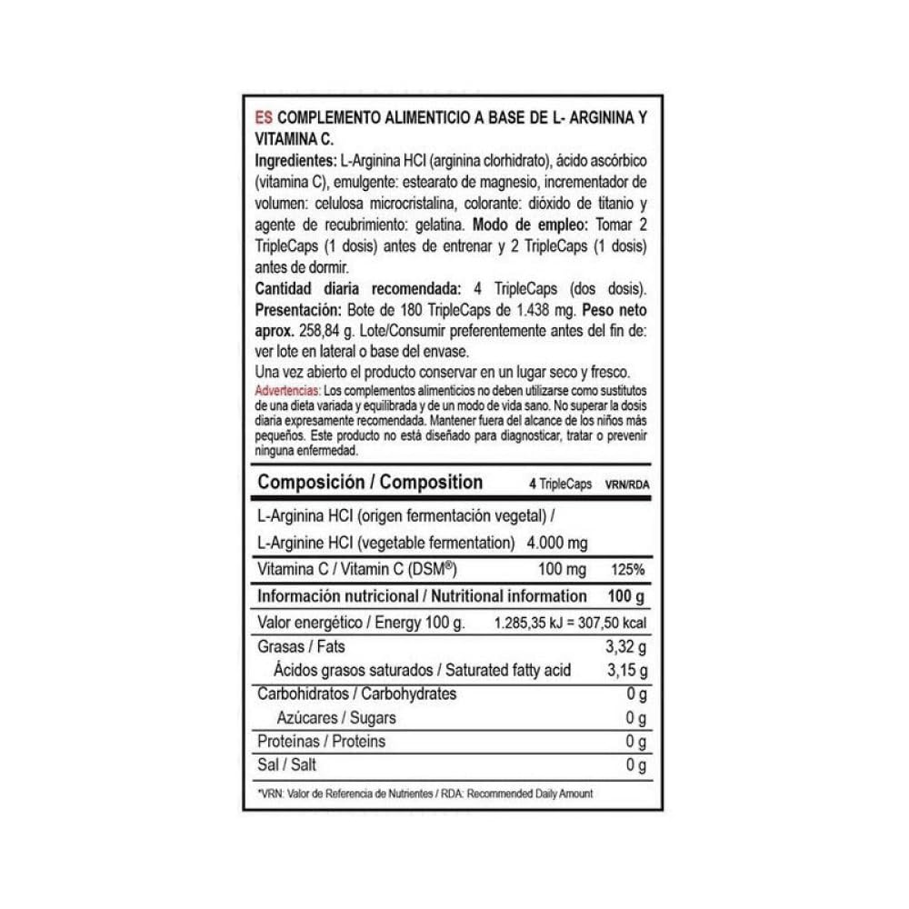 L-ARGININE 2000 - 100 TripleCaps.