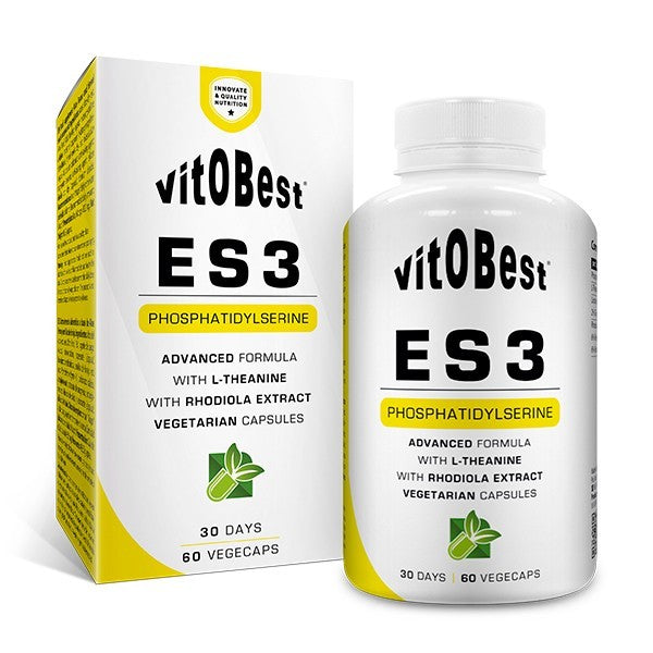 ES3 teanina regaliz rhodiola rosea salud cognitiva recuperación muscular relajar