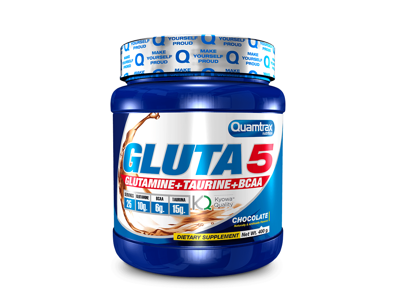 Gluta 5 glutamina taurina bcaa quamtrax Chocolate