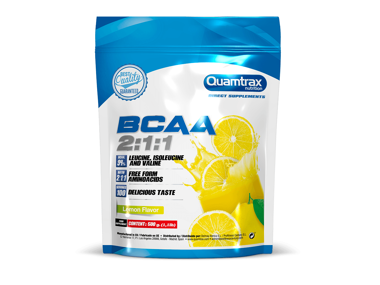 BCAA 2:1:1 aminoácidos quamtrax limón