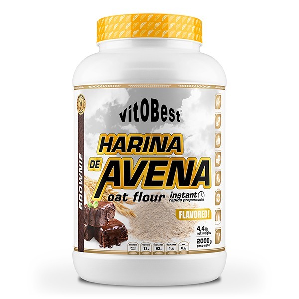 Harina avena 2kg vitobest brownie