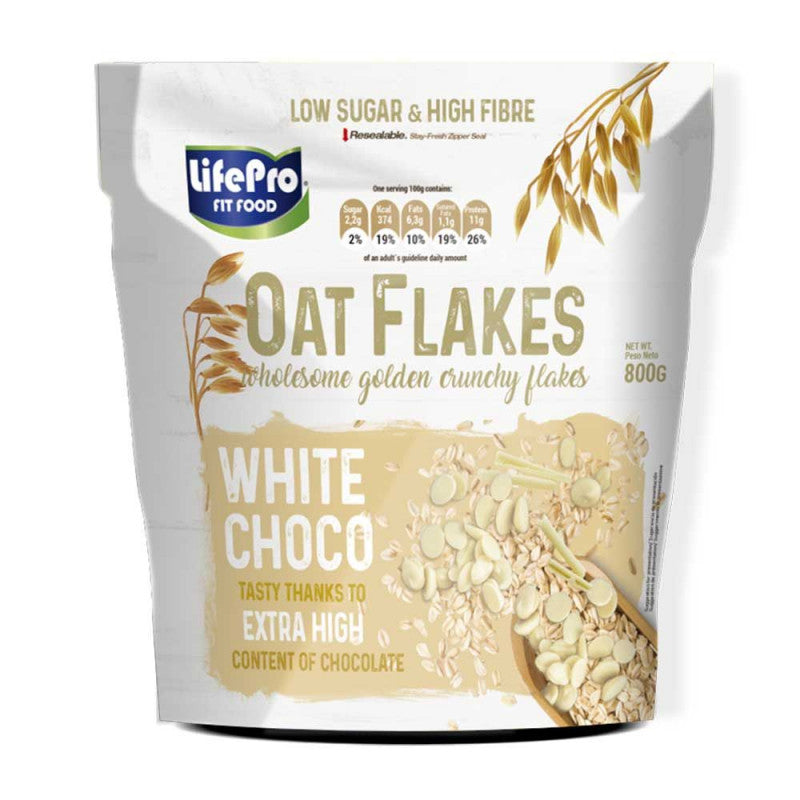 Oat flakes chocolate blanco life pro