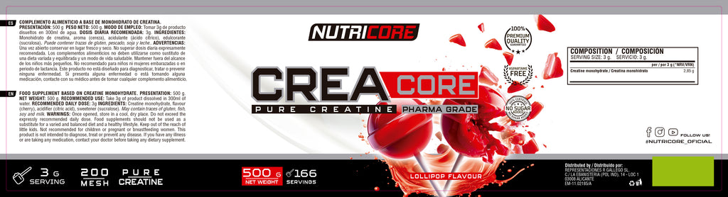 PACK WHEY PREMIUM 2KG + CREATINA 200Mesh 500g NUTRICORE