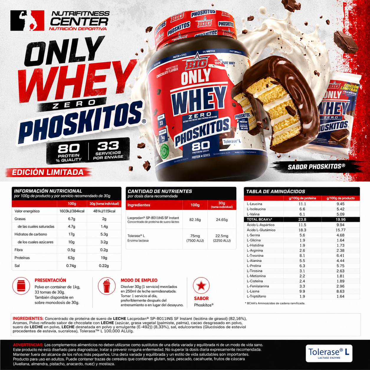 ONLY WHEY ZERO PHOSKITOS®