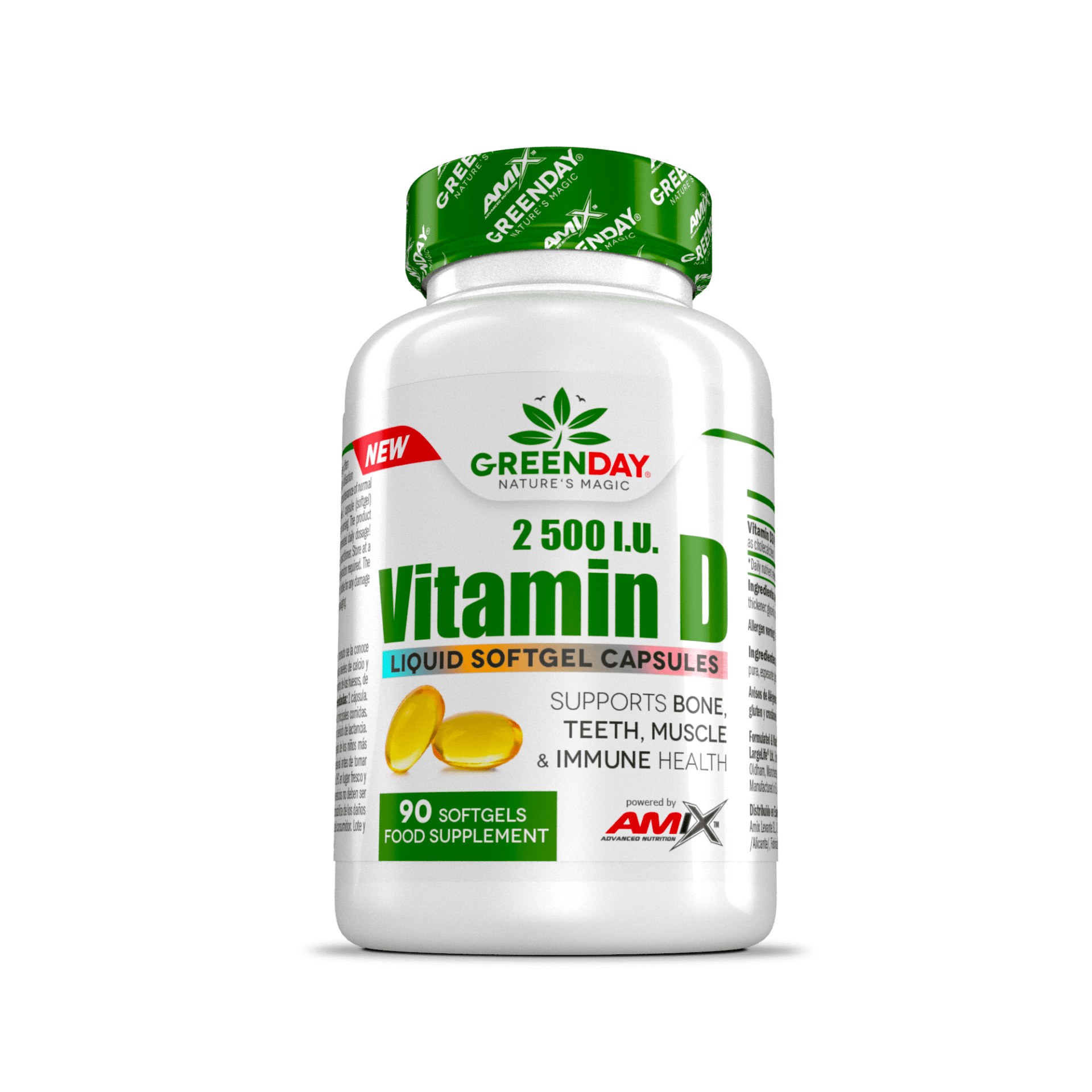 Vitamina D Liquid softgel Amix Greenday 2500 i.u
