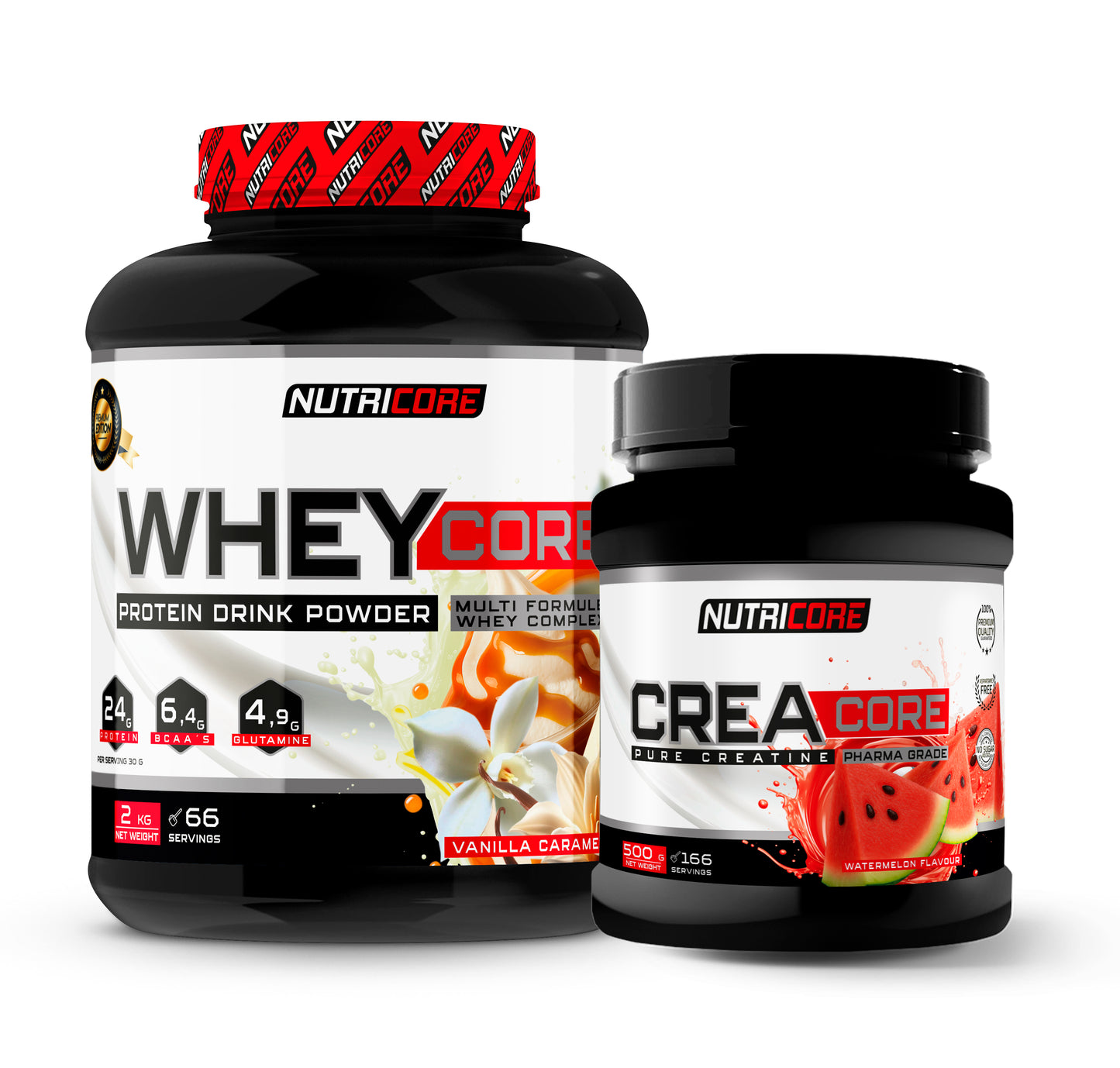 PACK WHEY PREMIUM 2KG + CREATINA 200Mesh 500g NUTRICORE