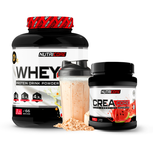 PACK WHEY PREMIUM 2KG + CREATINA 200Mesh 500g NUTRICORE