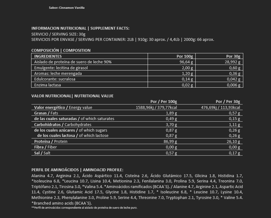 Zero Isolated Whey 4.4 Lb