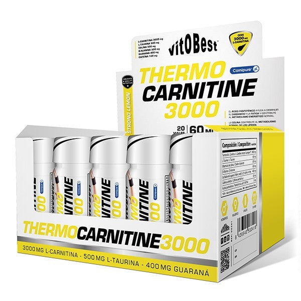 THERMO CARNITINE 3000. 20 Viales 60 Ml.