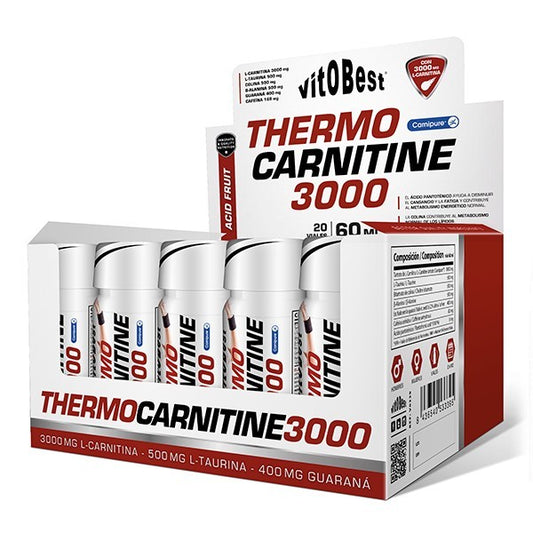 THERMO CARNITINE 3000. 20 Viales 60 Ml.