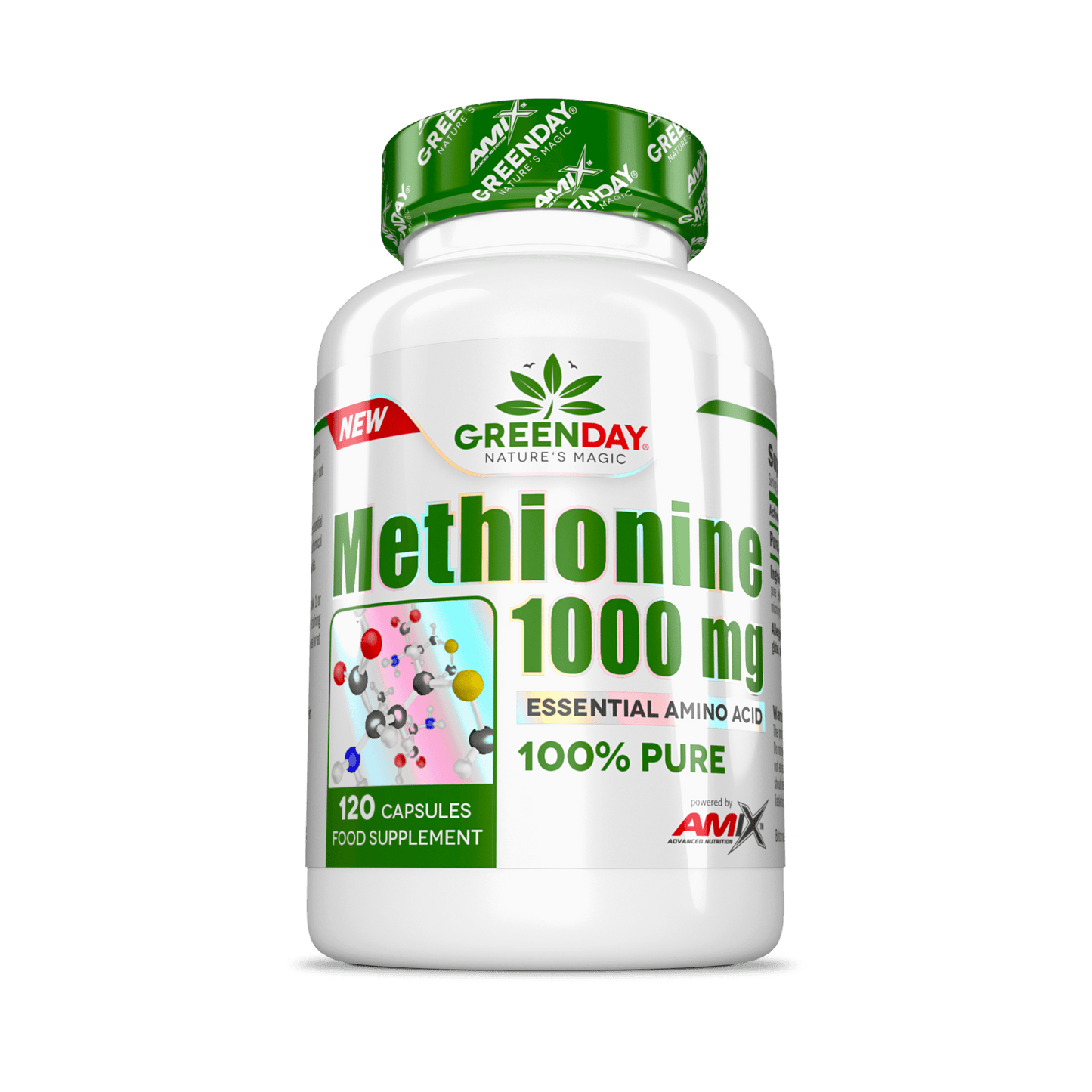 Methionine 1000mg amix aminoácido greenday amix
