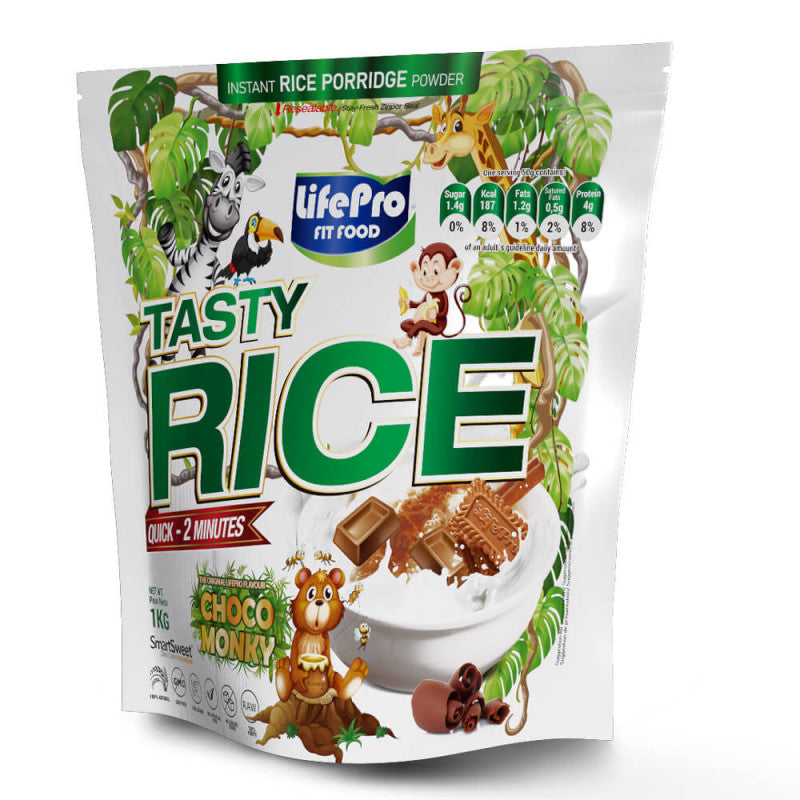 tasty rice crema de arroz life pro choco monky
