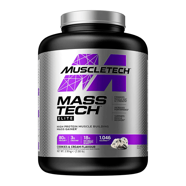 Mass Tech Élite mass gainer ganador peso muscletech