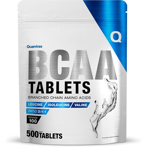 BCAA tabletas quamtrax 500 aminoácidos
